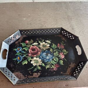 Vintage Floral Serving Tray